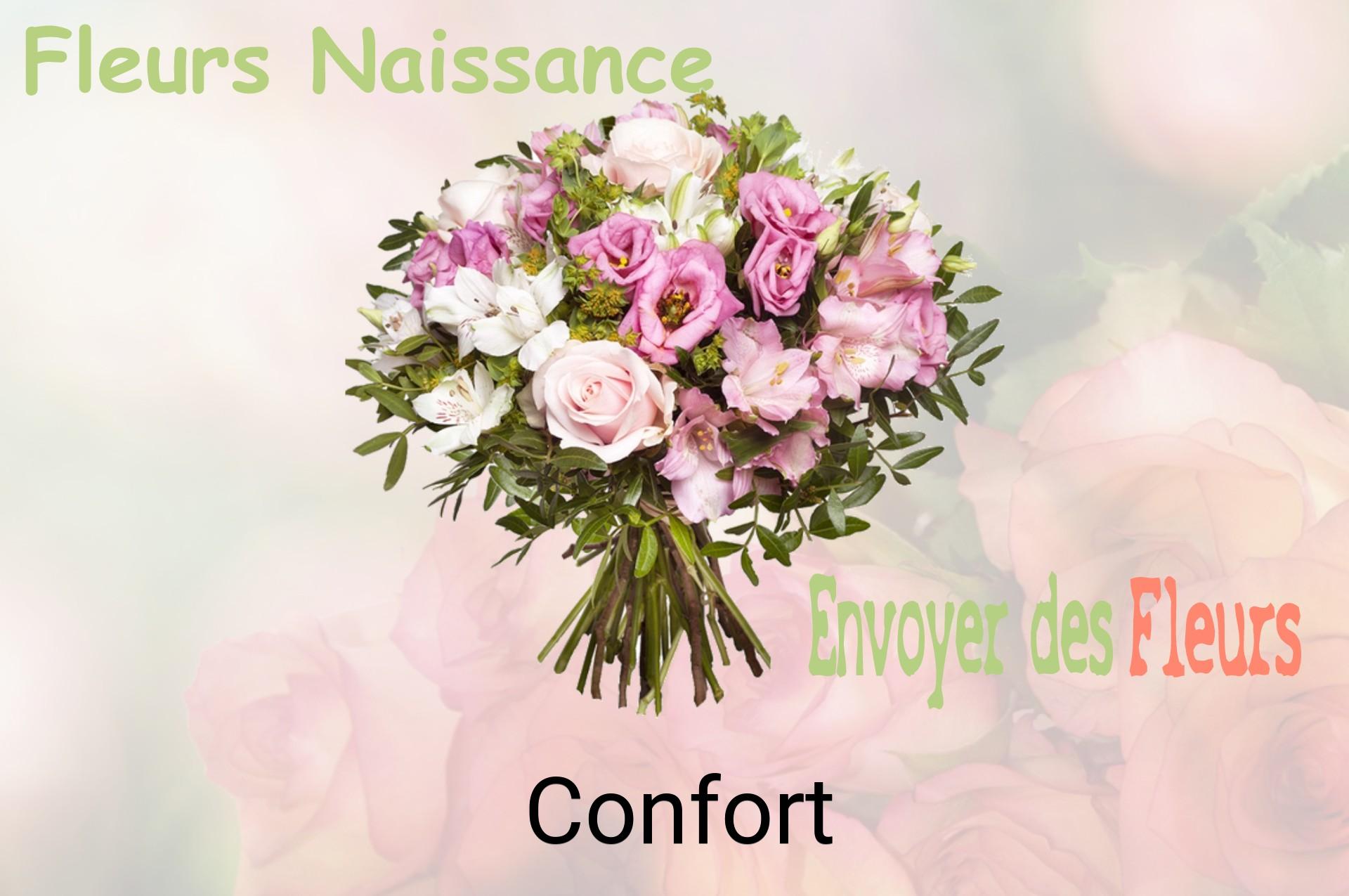 Bouquet de fleurs de naissance livré à Confort