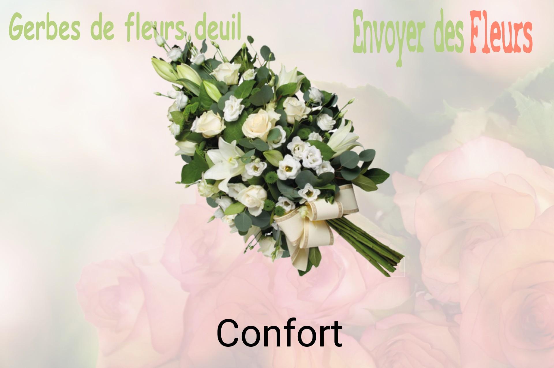 Gerbe de fleurs de deuil livrée à Confort